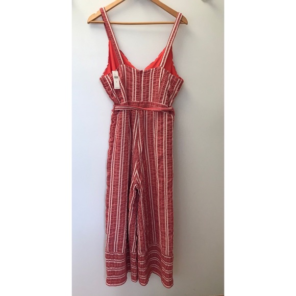 Anthropologie Cropped Wide-Leg Striped Jumpsuit - Picture 5 of 8